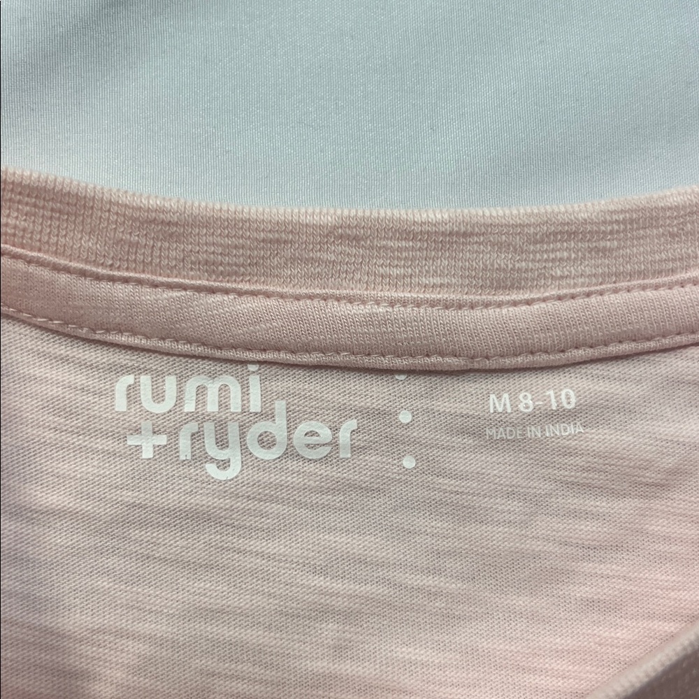 Rumi +Ryder NWT pink tee shirt size M (8-10) - Picture 2 of 5